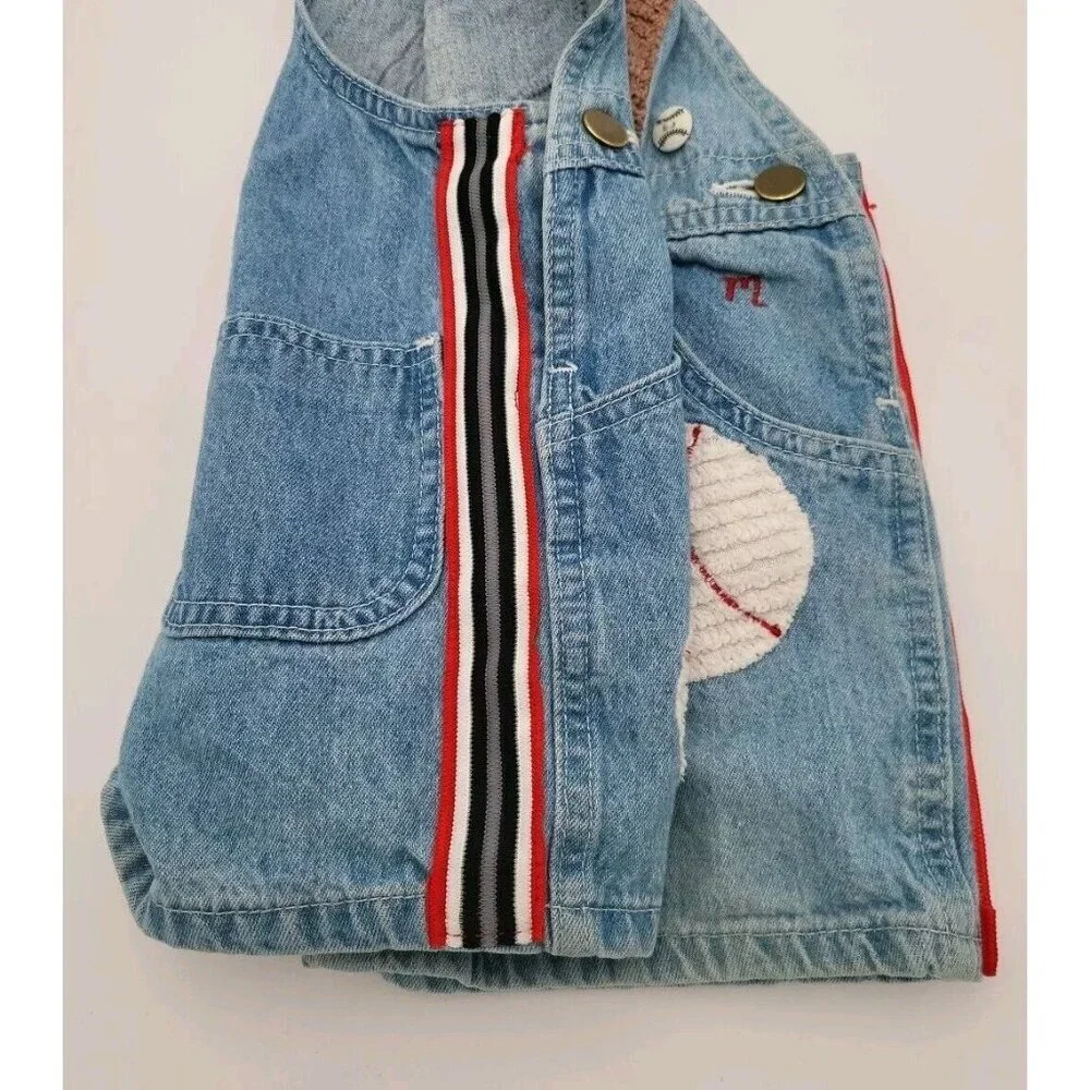 VTG Marsha Denim Custom Overalls Baseball‎ 18 M Embroidered MARSHA USA Vintage